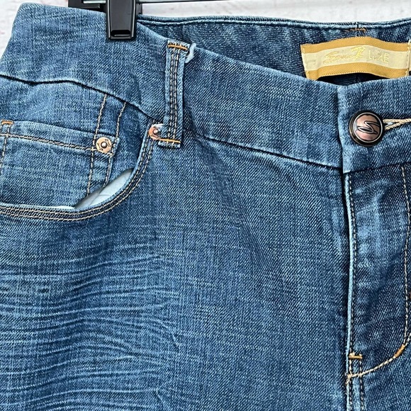 Seven 7 Luxe Thalia Women's Medium Wash Wide Leg Blue Denim Jeans Plus Size 16 - Picture 5 of 13